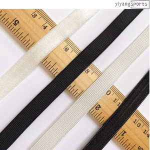 Venta al por mayor 1 cm de nylon antideslizante poliéster cinta silicona elástico personalizado cinturón de banda alta para sujetador cinturón de hombro - Product Image 5