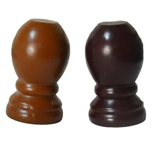 Zwart Gordijnroede Eindstukken Decoratieve 28Mm Massief Houten Gordijn Staaf Endcap 19Mm Gordijn Pole Accessoires Hoofd Deel