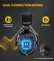 Profesyonel taktik kulaklık yüksek kalite 5.4 Bluetooth kulaklıklar çekim avcılık için kulak koruyucu biçme gürültü azaltma