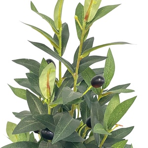 Faux <span class=keywords><strong>olivier</strong></span> en pot de 1,60 m (5 pieds) sans éclairage, plante en soie réaliste avec tige en bois pour la décoration du salon - Product Image 4