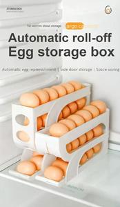 <span class=keywords><strong>Porte</strong></span>-oeufs à défilement automatique de grande capacité <span class=keywords><strong>Porte</strong></span>-oeufs en plastique peu encombrant pour réfrigérateur Distributeur d'oeufs DD-C9746 - Product Image 3