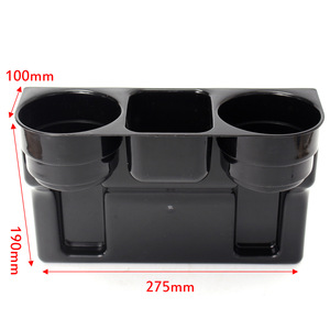 Multifunctional <b>Car</b> <b>Cup</b> <b>Holder</b> Rear Seat Storage Rack Black Plastic Universal Fit - Product Image 2