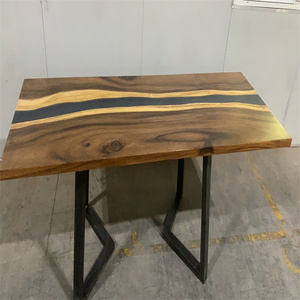 <span class=keywords><strong>Tavolo</strong></span> da Pranzo in Resina Epossidica Personalizzabile, Legno Massello di <span class=keywords><strong>Noce</strong></span> Sudamericano con Resina, <span class=keywords><strong>Tavolo</strong></span> da Conferenza Blu Artistico Opzionale - Product Image 5