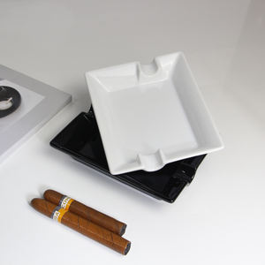 Cenicero de cigarro esmaltado de Color Rectangular de cerámica personalizado de lujo con logotipo de patrón de calcomanía Cenicero personalizado - Product Image 2