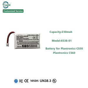 可充电锂聚合物电池，适用于 Plantronics CS50/CS55/AWH55/AWH55+ 耳机电池 <span class=keywords><strong>3</strong></span>.7V 230mAh 型号 6538 01 - Product Image 3