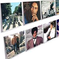 Étagère à disques vinyles moderne en acrylique de 4 pouces, murale, pour l'affichage de CD, avec support pour albums vinyles, rangement pour disques vinyles