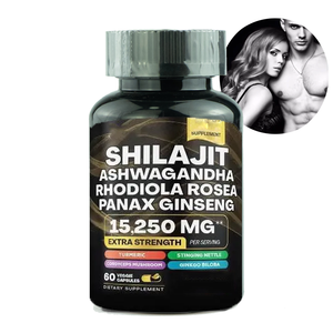 AusresonハーブカプセルコンビネーションShilajit Ashwagandhaウコンイチョウロディオラパナックス韓国赤人参カプセル - Product Image 1