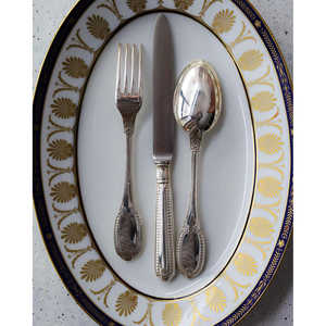 Ensemble de couverts en alliage d'argent Di Cristofalo Andria de haute qualité, 75 pièces, manche en bois, réutilisable, en laiton, pour le thé et la cuisine, style européen moderne - Product Image 2