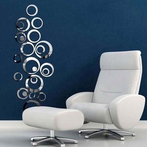 Circles <b>Wall</b> Sticker Home Decoration <b>Mirror</b> <b>Wall</b> Stickers for TV Background Home Decor Acrylic Decor <b>Wall</b> Art - Product Image 2