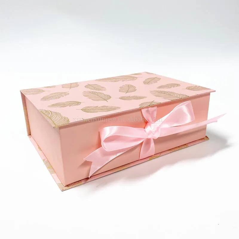 Luxus voller Farbe rosa Mädchen Frau Buch geformt Magnet karton Geschenk box dekorative Aufbewahrung boxen mit Griff