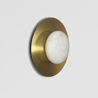 Lampe murale ronde en cuivre effet marbre flocon de neige, source de lumière LED, éclairage de chevet luxueux pour chambres, hôtels, salons, bureaux