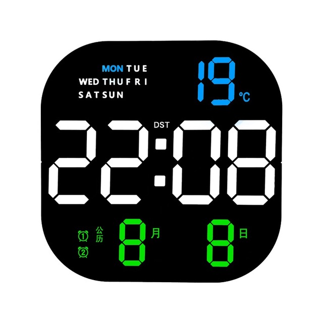 Digital Alarm Clock Large Display Wall Alarm Clock with Remote Control