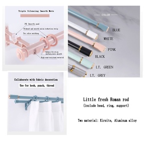 <span class=keywords><strong>Rideau</strong></span> rond en métal en aluminium de haute qualité pôles simples pistes accessoires tige pour fenêtre - Product Image 4