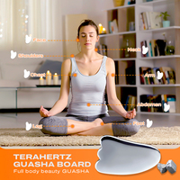 Herramienta Gua Sha de Piedra Terahertz Natural en Forma de Pluma para Terapia Fría y Caliente, Masajeador Facial Antienvejecimiento y Drenaje Linfático