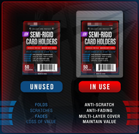 Yageli Offre Spéciale Protège-cartes TCG semi-rigides 3x4 pouces 35PT en PVC transparent ultra-étanche avec protection UV et fermeture supérieure pour cartes PSA et sportives