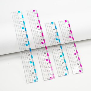 Regla de borde recto de plástico de 15cm y 20cm para manualidades y uso de estudiantes - Product Image 6