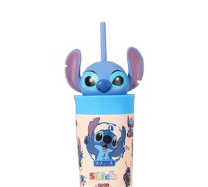 Gobelets isothermes en acier inoxydable de 450 ml à motif dessin animé (Stitches, Kitty, Pika) avec paille, bouteille d'eau pour enfants, vente en gros à prix abordable - Product Image 3