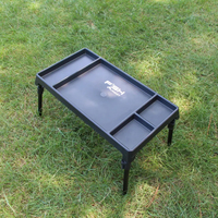 Table de pêche à la carpe pliable Selco OEM noire à pieds réglables pour positions lacustres et fluviales