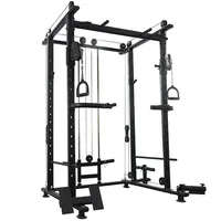 Cage de puissance multifonctionnelle rack de squat poulie lat banc à usage intensif multi presse smith machine gym squat rack