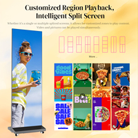 MWE Affichage d'affichage numérique P1.86 Écran d'affiche LED épissable pour affichage publicitaire pliable d'animation avec système de publication