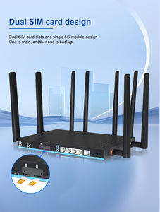 Openwrt 21 MT7981 Chipset 3G 4G 5G Celular 1 Puerto USB <span class=keywords><strong>4</strong></span> Lan 1 Wan Sim Industrial Router - Product Image 3