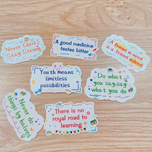 Khuyến Mại Cổ 41 Tấm Chết Cắt PVC Nhãn Chống Thấm Nước Với Ngắn Tiếng Anh Câu Như Quà Tặng Cho Trẻ Em - Product Image 3