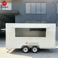 Remorque alimentaire mobile personnalisée Cogsun, chariot de rue, kiosque, foodtruck