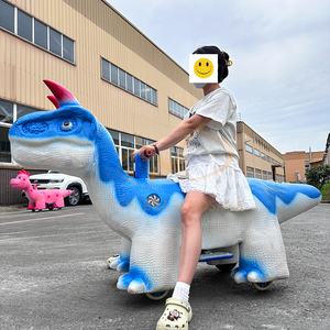 Trottinette à chevaucher dinosaure pour centres commerciaux, parcs d'aventure intérieurs, jardins d'enfants et écoles – Manèges dinosaures pour le divertissement - Product Image 6