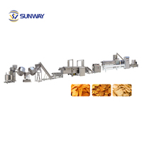 Chaîne de production de frites entièrement automatique Sunway, équipement de fabrication de croûtes de riz, usine de snacks frits