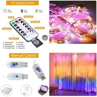 300/600 LED chaîne fée rideau lumières intérieur/extérieur jardin fête mariage noël décorations de noël lumière led