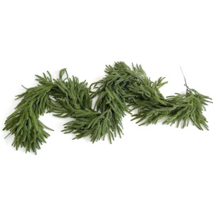 Guirlande artificielle de pin de Norfolk 180 cm, ronde, en PVC souple, décoration de Noël pour la maison, à suspendre à la porte - Product Image 5