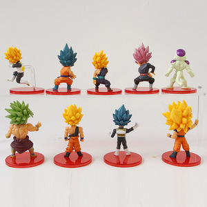 9PCS Prix Jouets Goku Vegeta Battel Ver. DRAGON <span class=keywords><strong>BAII</strong></span> Statues Figura PVC Anime Figure pour Catcher Egg Box Gashapon Game Machine - Product Image 2