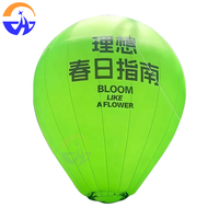 Modèles de ballons à air chaud verts gonflables Accessoires décoratifs au sol et suspendus pour centres commerciaux et écrans extérieurs