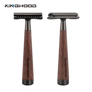Razor Amazon Hot Selling Premium Quality Biodegradable Bamboo Wood Handle Black Shaving Safety Razor For Men