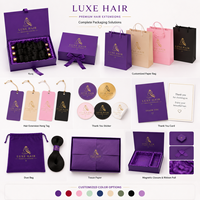 Boîte de luxe pour extensions de cheveux, emballage personnalisé pour perruques, boîte magnétique pour cheveux, fabricant d'emballages cadeaux haut de gamme pour cheveux