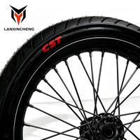 Kit de roues Supermoto Surron Light Bee LBX 17 pouces, aluminium CNC 7075, argent chromé, haute performance, pneus route 70/90-17 90/80-17