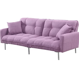 Màu Tím Phong Cảnh Thanh Lịch L Hình Dạng Sang Trọng Morden Hai Chỗ Ngồi Cho Phòng Khách Đồ Nội Thất Phòng Ngủ Gấp Đôi <span class=keywords><strong>Sofa</strong></span> Giường Đơn - Product Image 4
