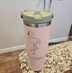 Bouteille d'eau isotherme en acier inoxydable avec logo personnalisé, 30oz/20oz, avec paille réutilisable, maintien thermique 12-24 heures pour le camping - Product Image 4