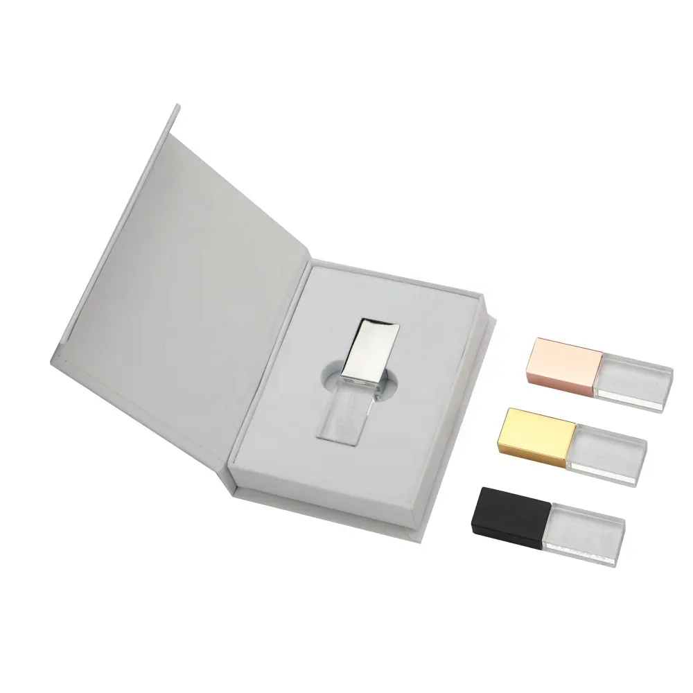 Groothandel Aangepaste Crystal Glas Fotografie Flash Drive Usb Memory Stick Licht Pakket Box China 2.0 3.0 2 Gb 4Gb 8Gb 16Gb
