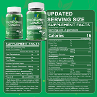 Gummies à la chlorophylle, Ashwagandha, glycinate de magnésium, vitamines D, B1, B2, pour un regain d'énergie, un système immunitaire amélioré, une digestion optimale et une peau saine