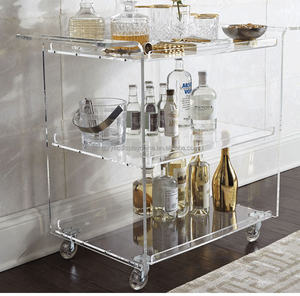 Chariot de service en acrylique, chariot de Bar à roulettes, vente directe d'usine - Product Image 2