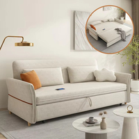 Nouveau design Canapé-lit pliant avec lit gigogne Canapé-lit double pour meubles de salon dans villas en bois