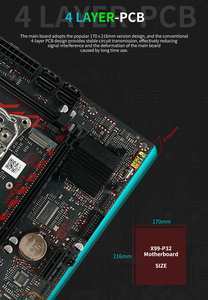 Hot X99 P32 Intel Xeon E5 LGA2011 <span class=keywords><strong>3</strong></span> H55 Motherboard Desktop <span class=keywords><strong>DDR3</strong></span> PC Mother Board m-atx Motherboard komputer - Product Image 2