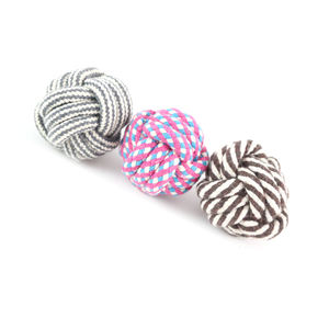 Balle en Corde Ronde en Coton Coloré de 5 cm de Diamètre, Jouet Interactif et de Mouvement pour Animaux de Compagnie - Product Image 3