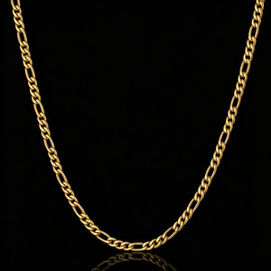 Collana Figaro NK da 7mm 5mm 3mm, Gioielli da Uomo, Regalo, Catena <span class=keywords><strong>Cuban</strong></span> Link Inossidabile Placcata Oro 18K, Catena Figaro per Donna - Product Image 1