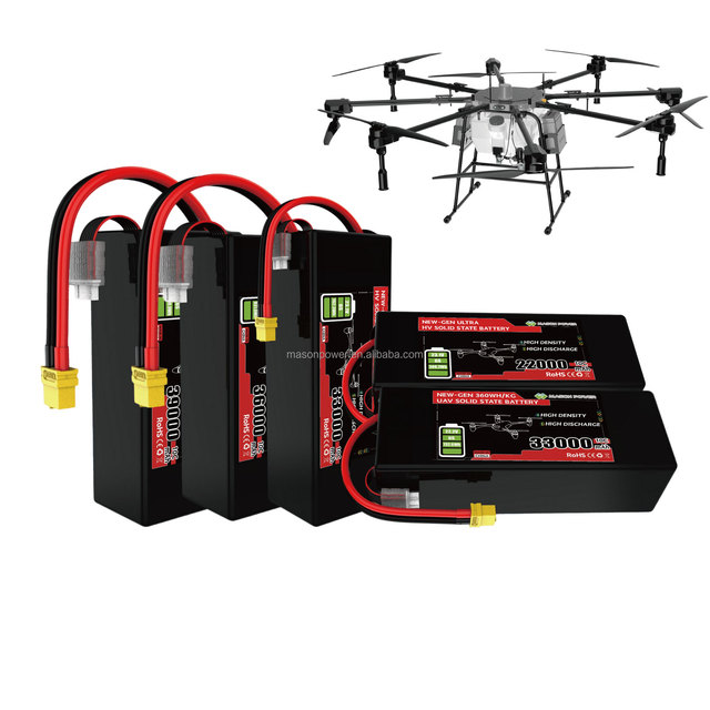 High Energy Density Solid State Battery 6S-24S 30000-42000mAh Multi-Voltage Options 5C-15C Discharge Rate 1000 Cycles Drone UAV
