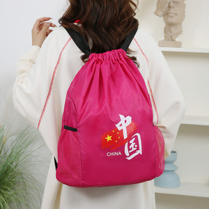 China <b>Drawstring</b> <b>Backpack</b> Large Capacity Lightweight Unisex Sports Bag for Travel Fitness Hiking - Product Image 4