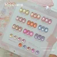 Nouvelle Arrivée Perles de Verre Satinées Couleurs Tendance 9 Nuances Gel Polish Effet Œil de Chat Inspiré de la Déesse Étanche Illuminateur