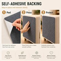 Tapis anti-griffures auto-adhésif découpable pour canapé et meubles, style mignon, motif uni