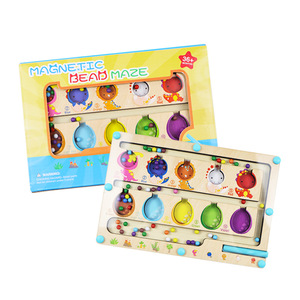 Juguete Educativo Temprano <span class=keywords><strong>de</strong></span> Madera: Laberinto <span class=keywords><strong>de</strong></span> Animales y Dinosaurios, Juego <span class=keywords><strong>de</strong></span> Contar y Clasificar Colores, Juego <span class=keywords><strong>de</strong></span> Mover Cuentas, Control <span class=keywords><strong>de</strong></span> Lápiz para Niños - Product Image 1
